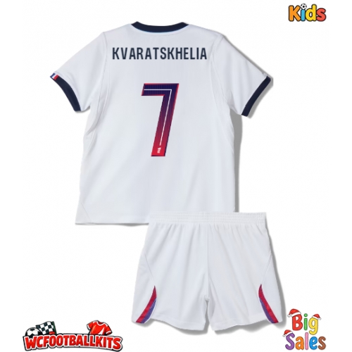Paris Saint-Germain Khvicha Kvaratskhelia #7 Replica Away Stadium Kit for Kids 2026-27 Short Sleeve (+ pants)